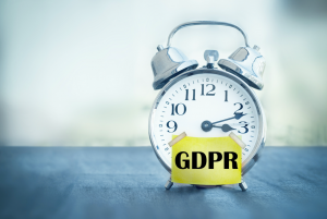 Alarm clock showing GDPR deadline approaching