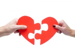 Heart jigsaw puzzle - perfect match